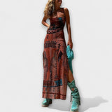 Gebühr - Einzigartiges Midi-Kleid mit Cowl-Neck