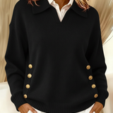 Hannelore | Weicher Strickpullover mit Kragen