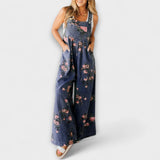 Bethany - Salopette en denim à motif floral