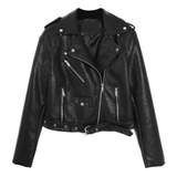 Astrid | Klassische Bikerjacke aus PU-Leder