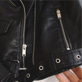 Astrid | Klassische Bikerjacke aus PU-Leder