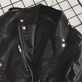Astrid | Klassische Bikerjacke aus PU-Leder