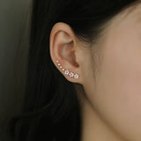 Boucles d'oreilles florales en strass luxueuses