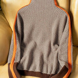Cordula | Fischgrät-Rollkragen Pullover
