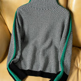 Cordula | Fischgrät-Rollkragen Pullover