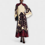 Lucy - Robe maxi en imprimé grenadille pour une élégance sans effort