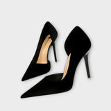 Bella - Talons aiguilles en velours vert