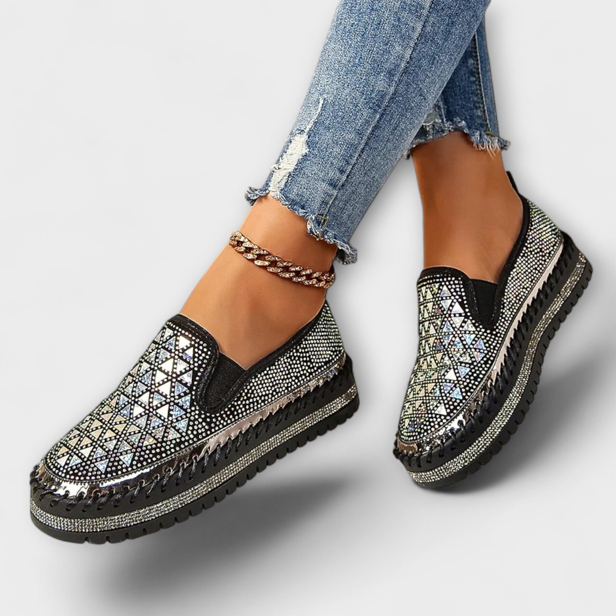 Vada – Slippers ornés de strass