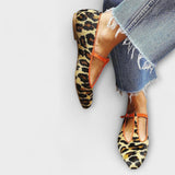 Gaia – Ballerines à bout pointu et motif léopard