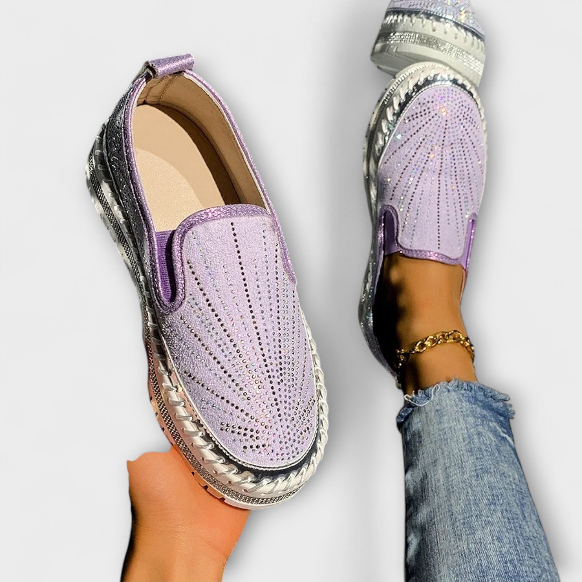 Sable – Chaussures ornées de strass