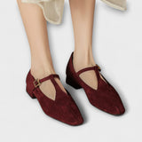 Ella - T-strap à talons bas