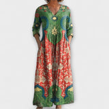 Celestine - Robe maxi avec motif floral vintage