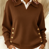 Hannelore | Weicher Strickpullover mit Kragen