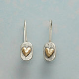 Boucles d'oreilles vintage en forme de cœur