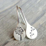 Boucles d'oreilles élégantes au design de feuille de pissenlit