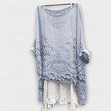 Ella - Blouse à ourlet double