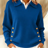 Hannelore | Weicher Strickpullover mit Kragen