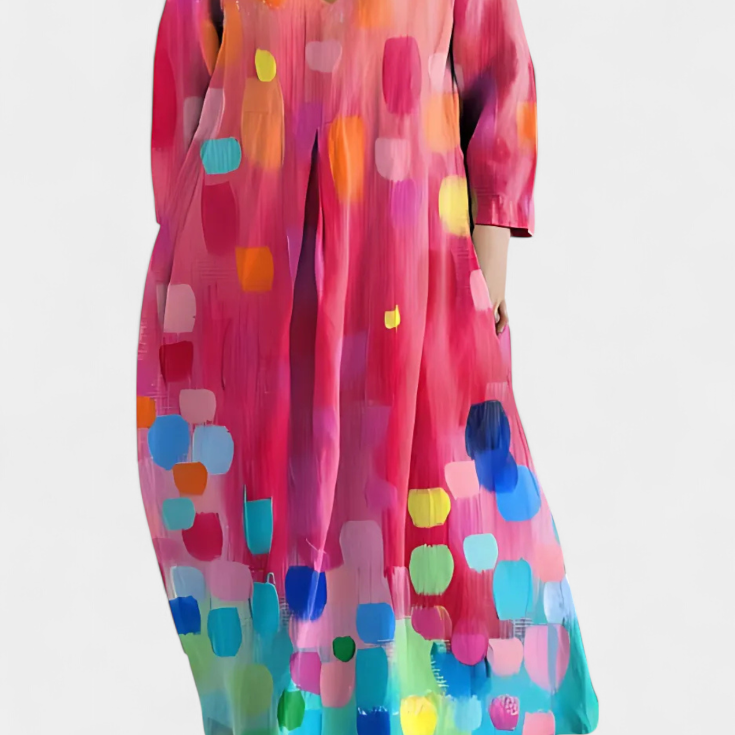 Ana - Robe fluide avec motif