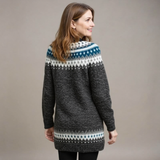 Hiltrud | Longline Pullover mit Fair-Isle-Joch
