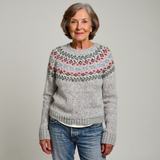 Ruth | Floraler Pullover mit Blumenpasse