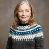 Hiltrud | Longline Pullover mit Fair-Isle-Joch