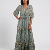 Melodi – Langes Blumenmaxikleid mit V-Ausschnitt