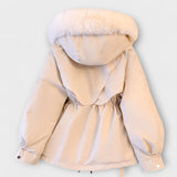 Bela - Élégante veste d'hiver Brévine avec col en fourrure