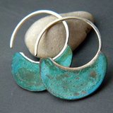 Boucles d'oreilles turquoise vintage usées