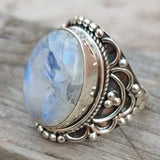Bague en Argent avec Pierre de Lune