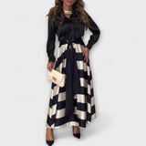 Hedda - Robe chemise longue avec ceinture