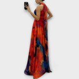 Isalie – Robe maxi en chiffon avec motif floral