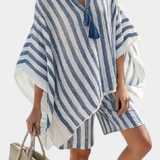 Salomé - Ensemble à Rayures Blouse et Shorts