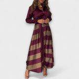 Hedda - Robe chemise longue avec ceinture