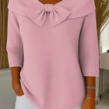 Ruth | Pullover mit Schleife am Ausschnitt