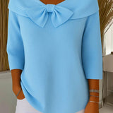 Ruth | Pullover mit Schleife am Ausschnitt