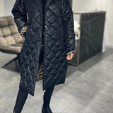 Kendall | Eleganter, figurschmeichelnder Wintermantel – Warm ohne aufzutragen, mit Leopard-Futter