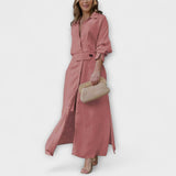 Jeanette - Robe maxi avec décolleté en V