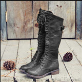 Brunhilde | Schnürstiefel mit Wadenschaft Stiefel