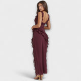 Lara - Robe maxi élégante avec fente