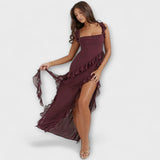 Lara - Robe maxi élégante avec fente