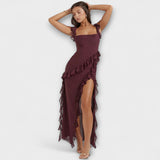 Lara - Robe maxi élégante avec fente