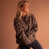 Doris | Hemdjacke mit Leopardenmuster
