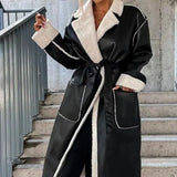 Ruth | Langer Mantel mit Teddyfutter
