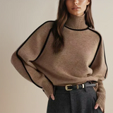 Christel | Rollkragen Baumwollmischstrick Pullover