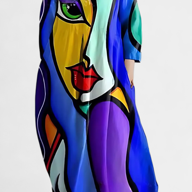 Ana - Robe fluide avec motif