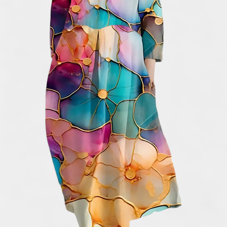 Ana - Robe fluide avec motif