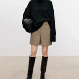 Anneliese | Rollkragen-Pullover aus Kabelstrick