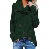 Hiltrud | Strickpullover mit asymmetrischem Knopfsaum