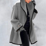 Dorothea | Weiche Wolljacke mit Kontrastborte
