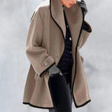Dorothea | Weiche Wolljacke mit Kontrastborte